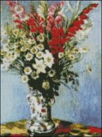 Bouquet of Gladiolas, Lilies and Daisies
