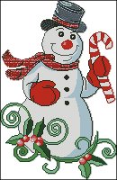 Frosty with Candy Cane